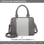 Miss Lulu Petit Sac à Main Femme, Sacs à Porté Épaule en Simili Cuir avec Texture de Litchi, Sacs Bandoulière, Sac Besace avec L