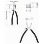 QWORK Lot de 40 ébauches de lanière en argent avec porte-clés et 1 pince à sertir, pour sangle de 25 mm de large