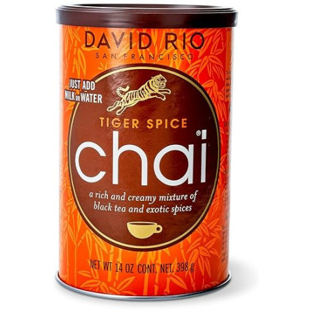 David Rio Consumer Chai Epice Tigre, 1 Paquet (1 X 398 G) | Thé noir épicé avec cannelle et cardamome, chaud ou glacé