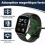 2 Pièces Chargeur Compatible avec Amazfit GTR 2/2e, GTS 2/2e, Bip 5/3/3 Pro, T-Rex Pro, Pop, Zepp E Z, 100cm Câble de Chargeur U