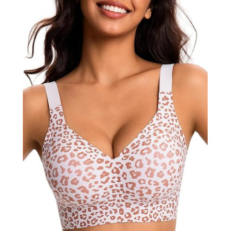 HOWIN Soutien Gorge sans Armature Push Up Brassiere Femme Grande Taille | Confort, Full Cup, Gel, Forte Poitrine, Rembourré, Cla