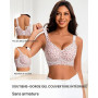 HOWIN Soutien Gorge sans Armature Push Up Brassiere Femme Grande Taille | Confort, Full Cup, Gel, Forte Poitrine, Rembourré, Cla