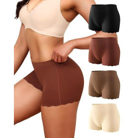 Aijolen Boxer Femme Shorty Femme sous Jupe Anti Frottement Cuisse Invisible | Culotte sans Couture Taille Haute Slip, Short Sécu