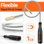 3PCS Kit d'Outils Magnétiques Télescopiques,Preciva 16LB Gadget Magnétique，8LB LED Rétractable Outil Magnétique，60CM 1LB Flexibl