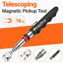3PCS Kit d'Outils Magnétiques Télescopiques,Preciva 16LB Gadget Magnétique，8LB LED Rétractable Outil Magnétique，60CM 1LB Flexibl