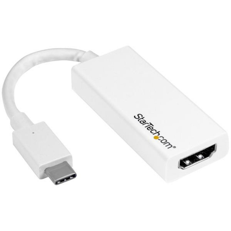 Startech.com Adaptateur vidéo USB-C vers HDMI - M/F - Ultra HD 4K - Blanc