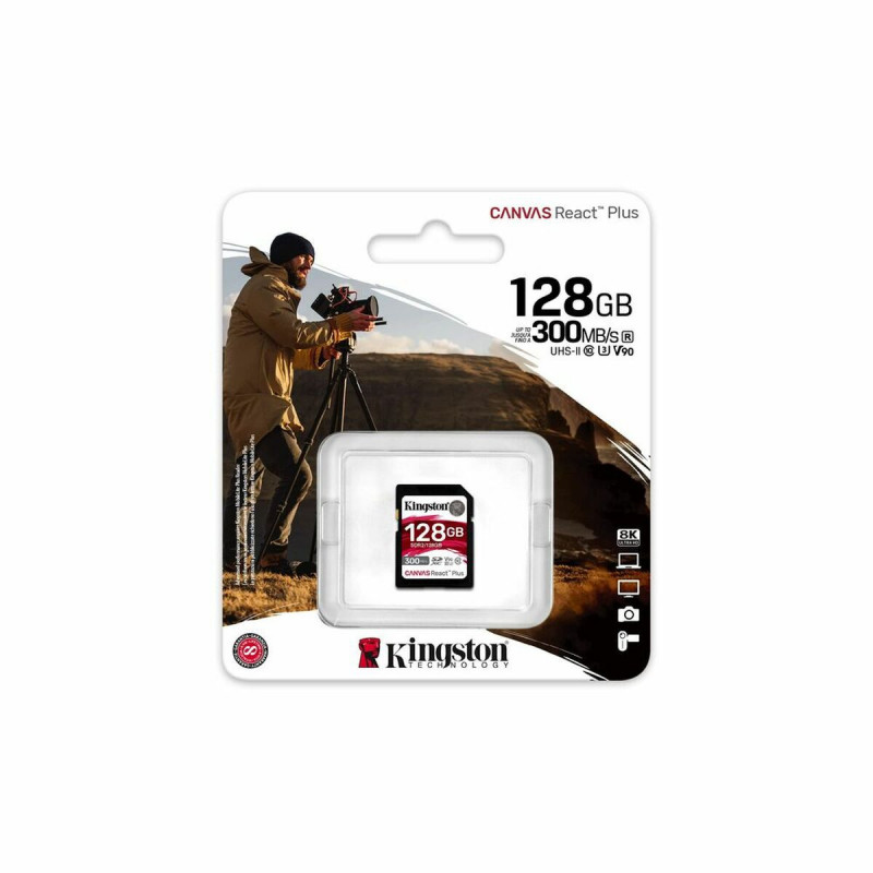 Image secondaire de Kingston Technology 128GB Canvas React Plus SDXC UHS-II 300R/260W U3 V90 for Full HD/4K/8K