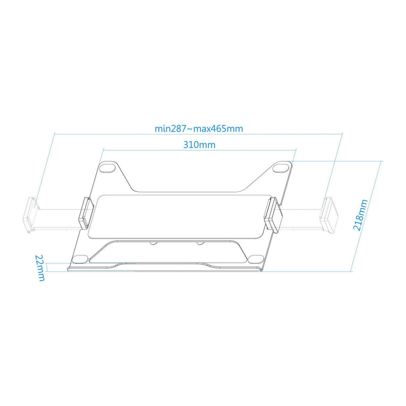 Image secondaire de Tooq TQLH1117-B Support de livres Bras de support pour Notebook Noir 43,9 cm (17.3
