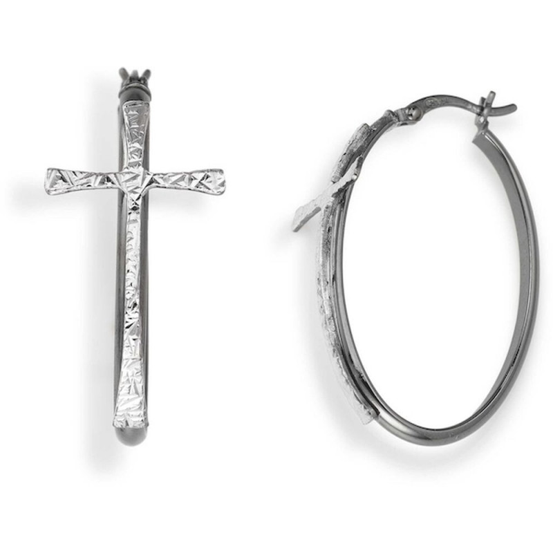 Boucles d'oreilles Femme Amen CERCHIO E CROCE BLACK