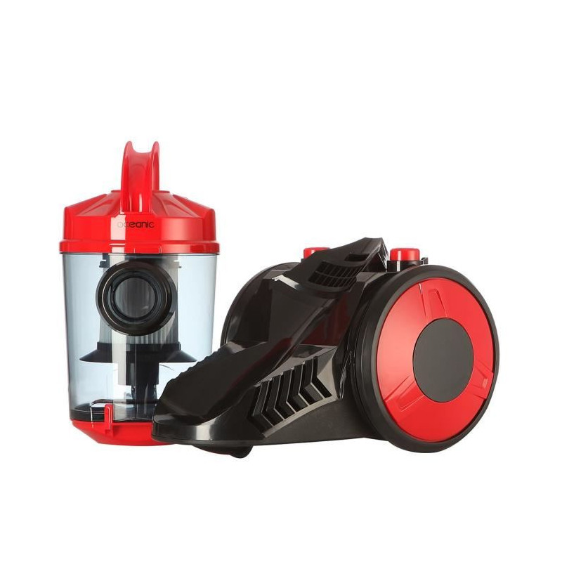 Image secondaire de Oceanic VC10RBAX2 Aspirateur traîneau sans sac - 700W - 80dB - A - Rouge