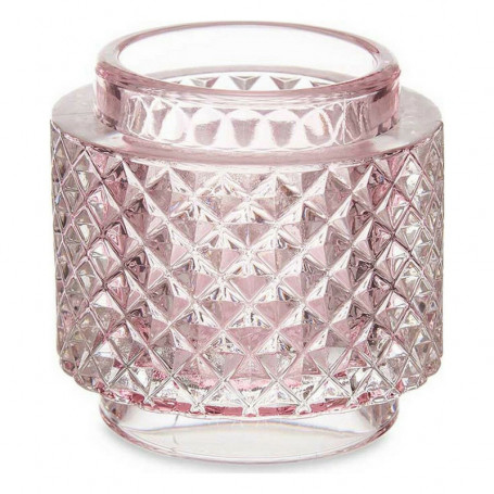 Bougeoir Rose verre (9 x 8,8 x 9 cm) 22,99 €