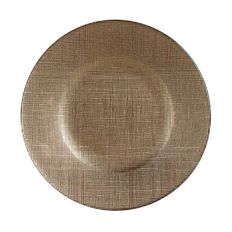 Image secondaire de Assiette plate Doré verre 6 Unités (21 x 2 x 21 cm)