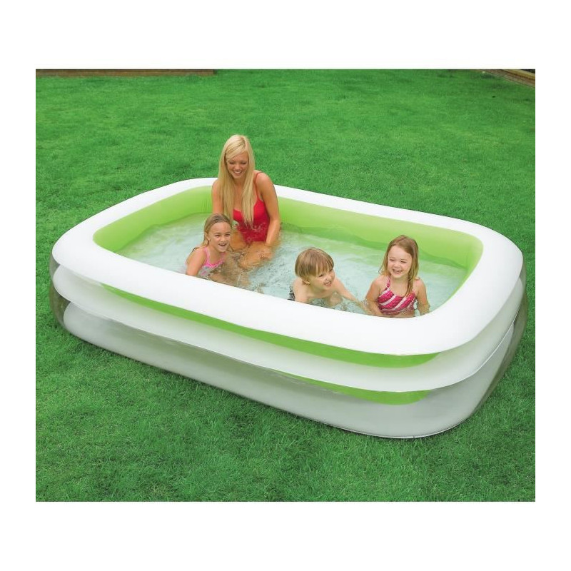 Intex Piscine gonflable rectangulaire pour la famille