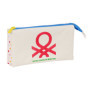 Trousse Fourre-Tout Triple Benetton Topitos Blanc (22 x 12 x 3 cm) 29,99 €