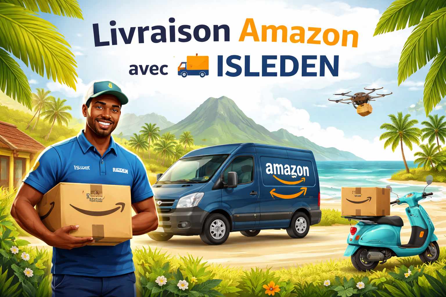 Commander sur Amazon depuis La Réunion avec Isleden